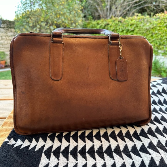 Vintage Coach Tabac Handle Portfolio #5050 - Picture 1 of 9